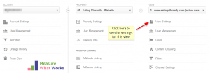 Stop Google Analytics Spam - View Settings